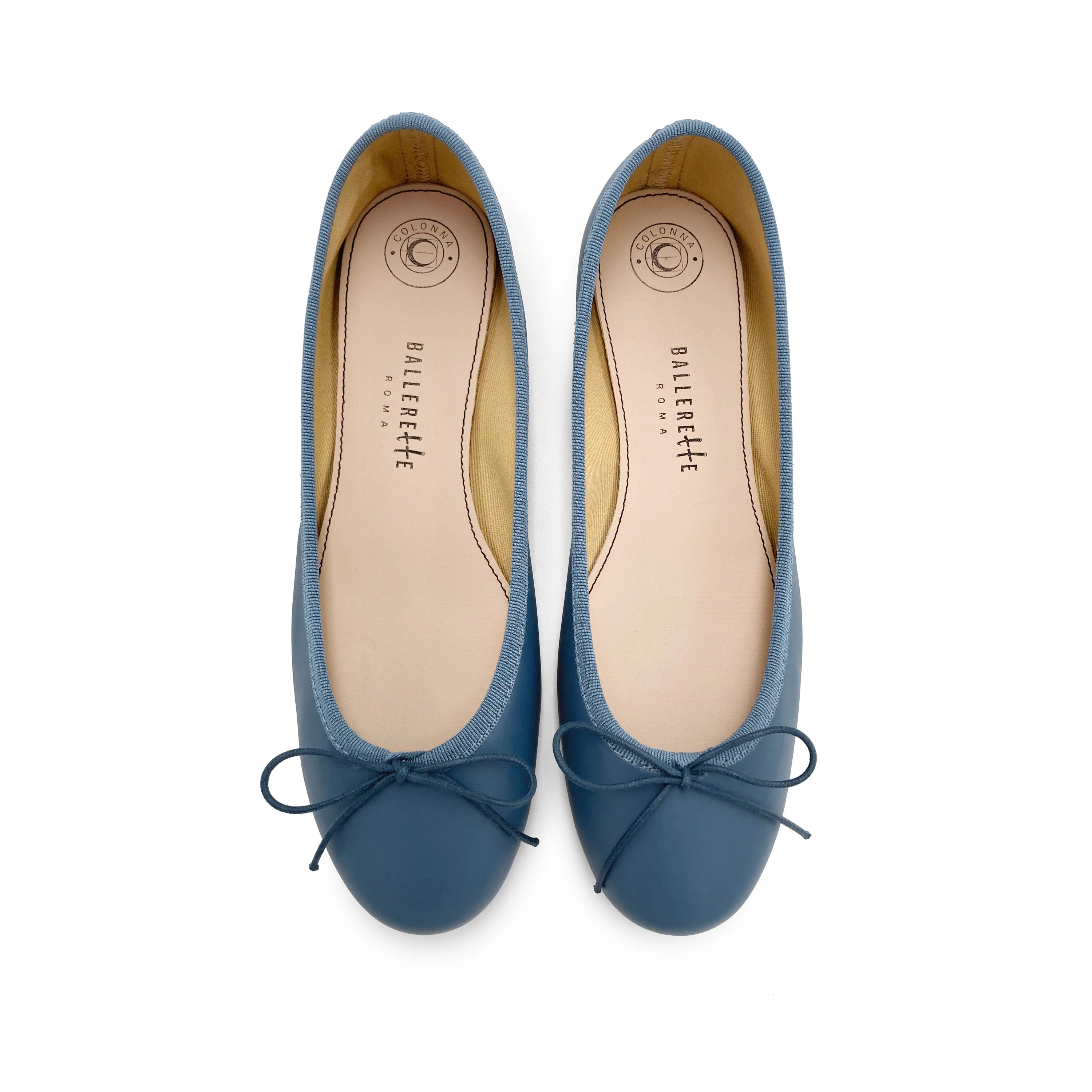 Indigo leather ballet flats - Image 3