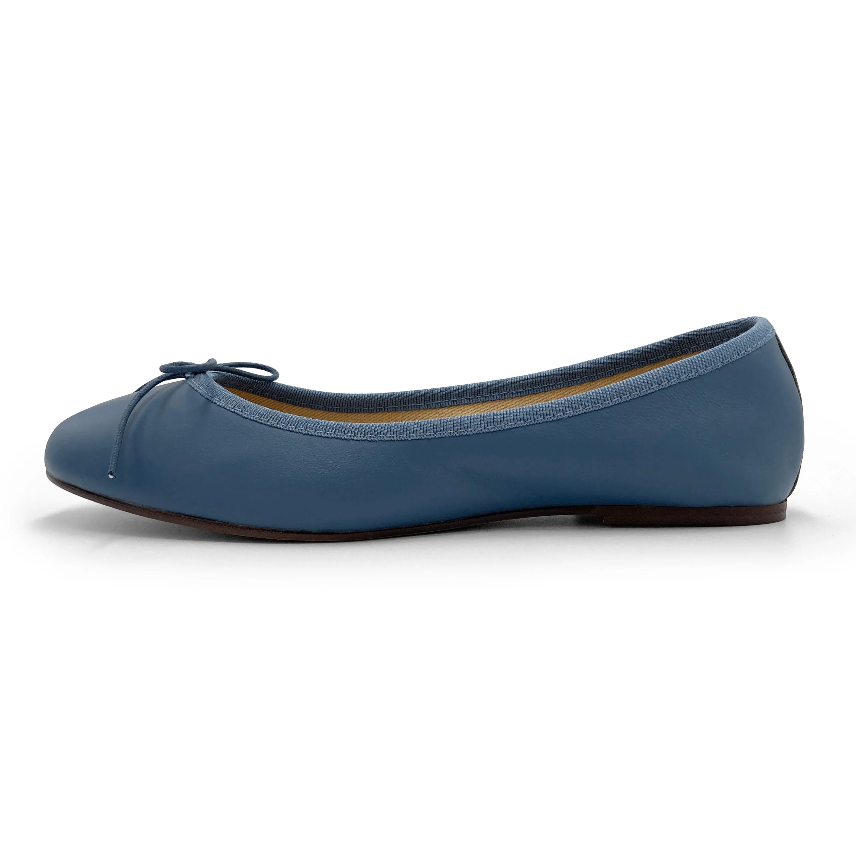 Indigo leather ballet flats - Image 4