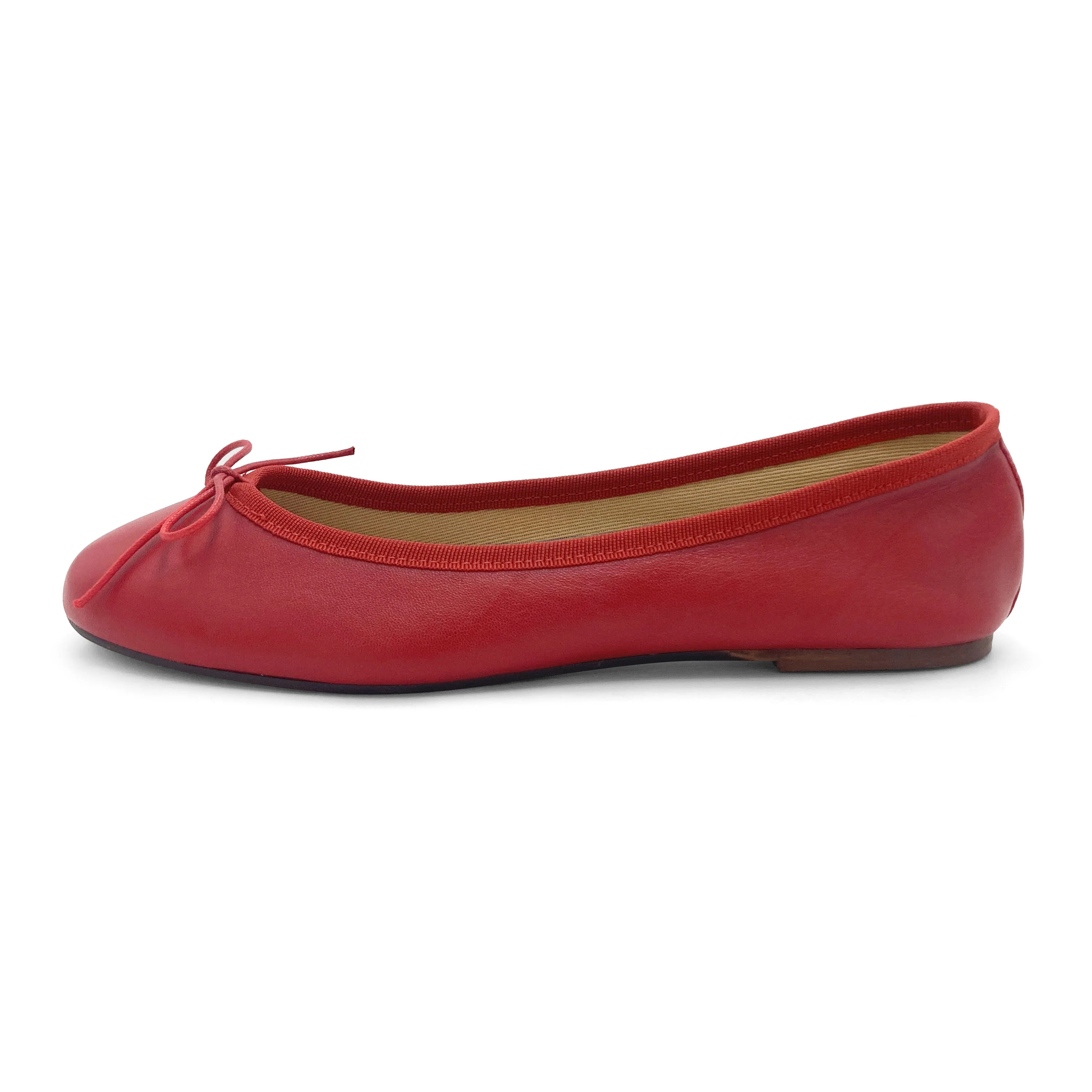 Red leather ballet flats - Image 5